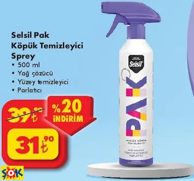 SELSİL PAK KÖPÜK TEMİZLEYİCİ SPREY SELSİL PAK KÖPÜK TEMİZLEYİCİ SPREY